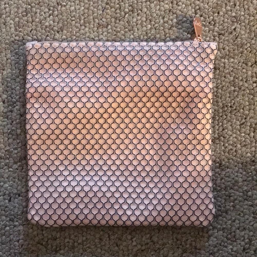 Ipsy rose gold gold over clutch cosmetic bag
